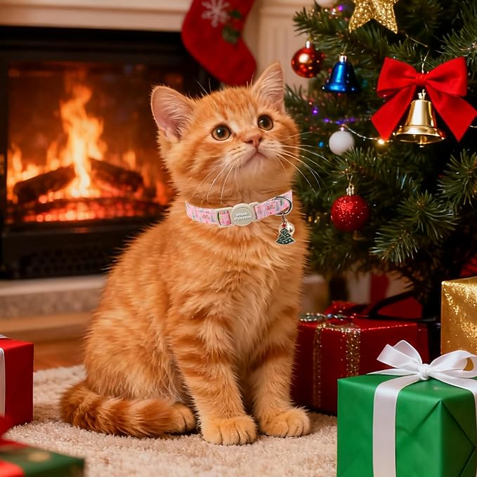 Christmas Cat Collar, Unique Style Paws Kitten Collars, Cute Cats Collar - Image 6