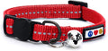 Pawtitas Recycled Red Reflective Cat Collar – Eco-Friendly Breakaway Safety by Pawtitas