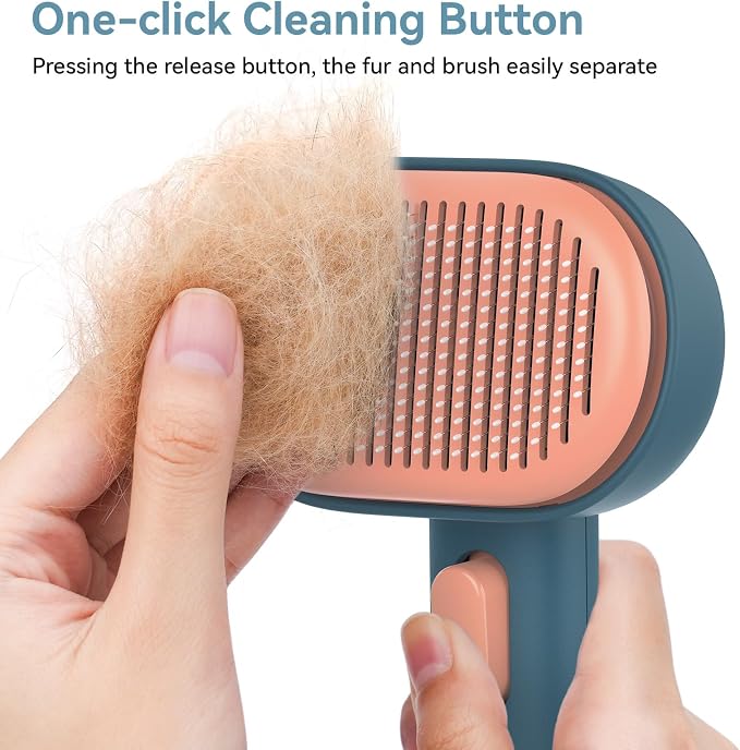 Aumuca Skin Friendly Self-Cleaning Slicker Brush - Image 4