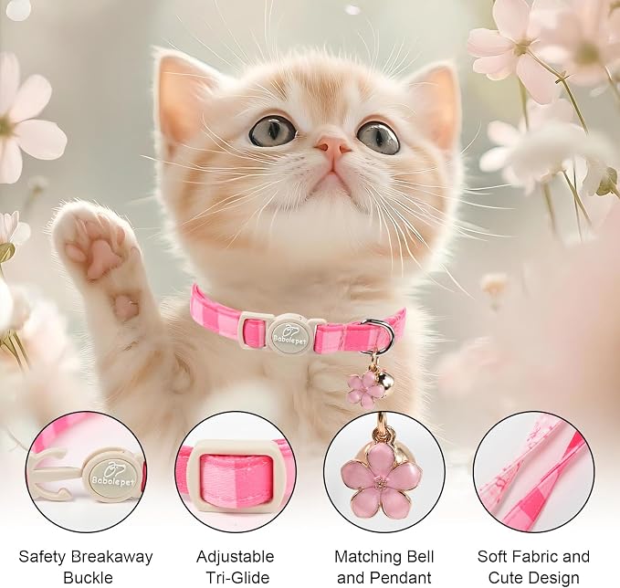 2 Pack Pink Cat Collars - Image 3