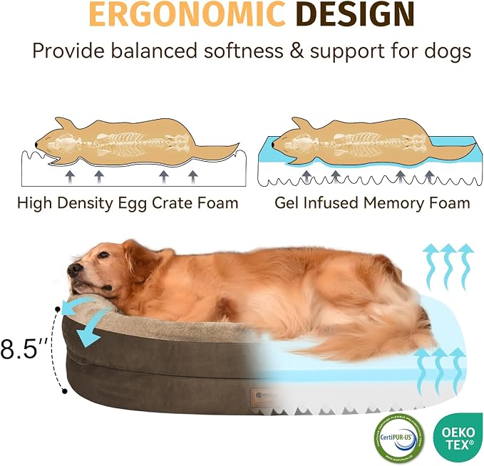 Orthopedic Washable Large Dog Bed: Cooling Dog Bed - Image 3