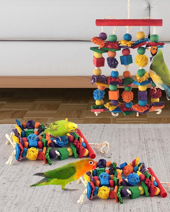 Bird Toys, for Medium Small Cockatoos Budgie Lovebird Cockatiel Conure - Image 6