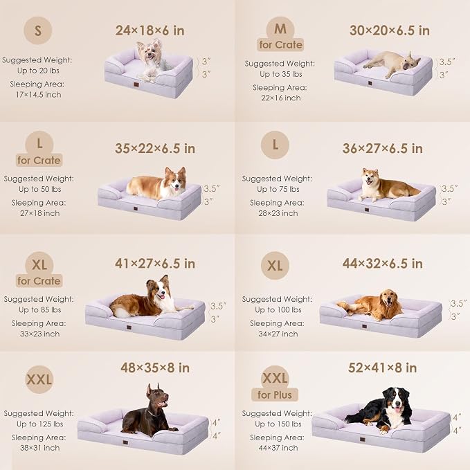 EHEYCIGA Orthopedic Dog Bed for Medium Dogs, Waterproof Memory Foam Medium Pet - Image 2