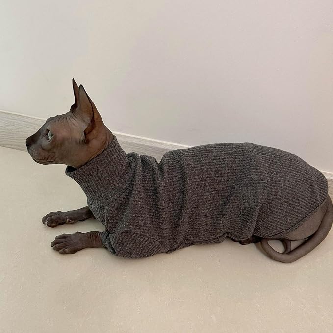 Kitipcoo Sweater for Sphynx Cat, Deep Grey - Image 4