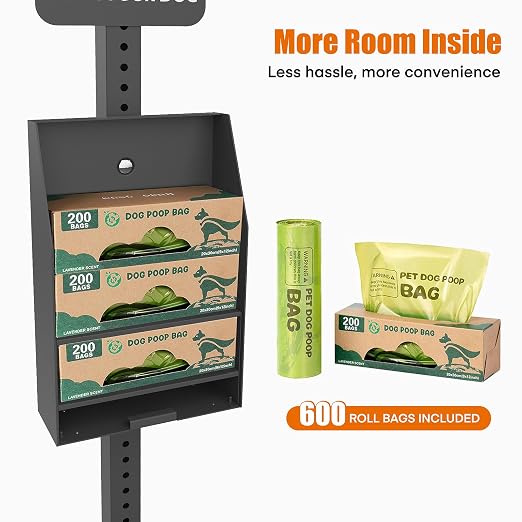 Dog Waste Station Outdoor, Pet Waste Disposal Station Rustproof Aluminum - Image 4