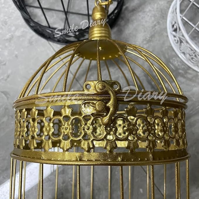 Round Birdcages Vintage Decorative Iron Bird cage Wedding Decor Flower cage - Image 4