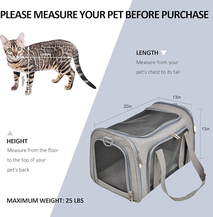 Henkelion Large Cat Carriers Dog Carrier Pet Carrier - Image 4