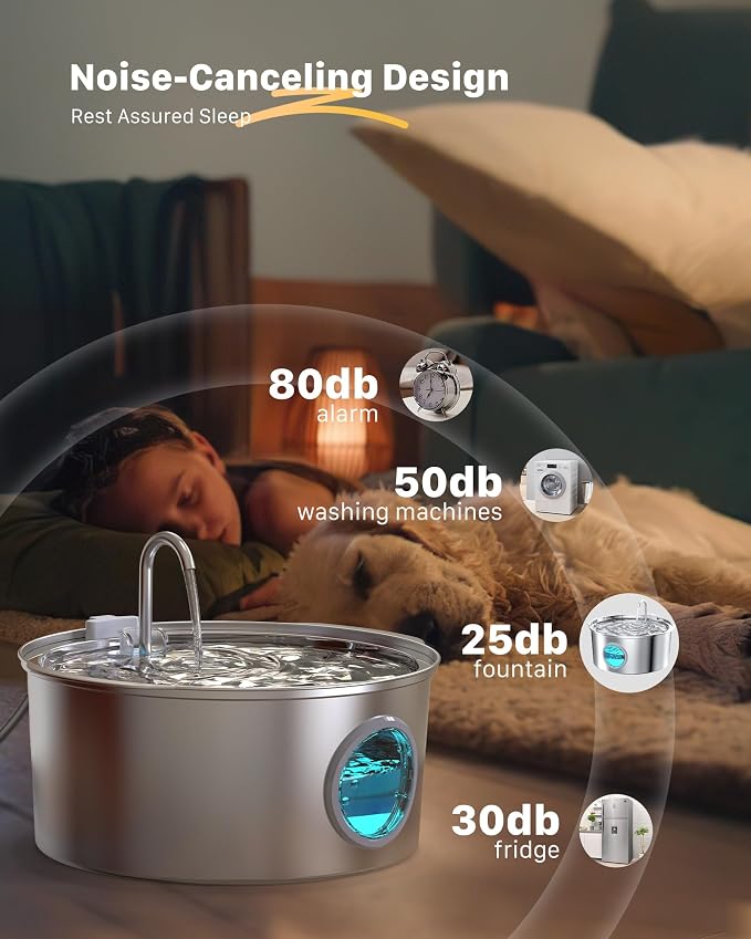 Pet Water Fountain for Large Dogs: Metal Dog Water Fountain - Image 6