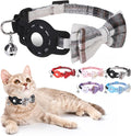 Airtag Cat Collar with Bells and Bowtie -Safety Elastic Band Kitten Collar by DILLYBUD