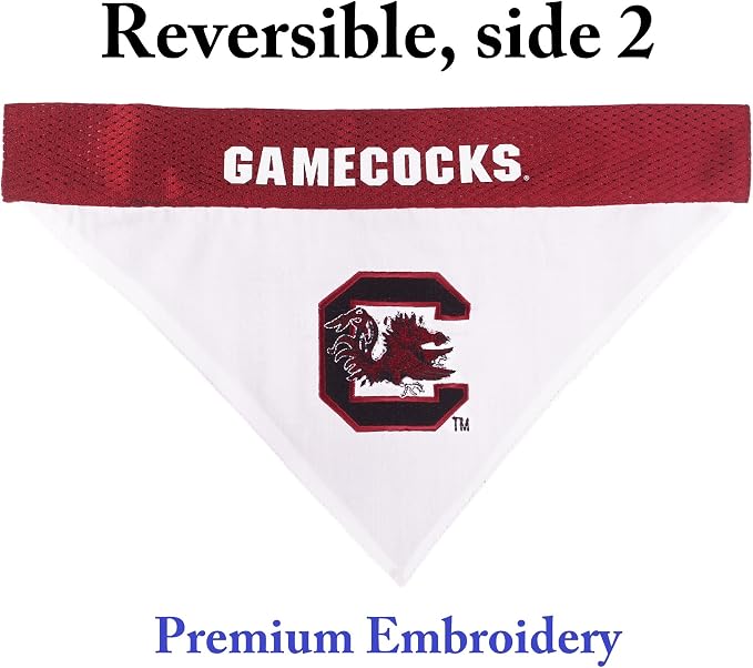 Pets First Collegiate Pet Accessories, Reversible Bandana, South Carolina - Image 2