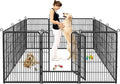 Dog Playpen, 32inch 10 Panels Outdoor Dog Fence Indoor Dog Pen Anti-Rust Pet by Jhsomdr