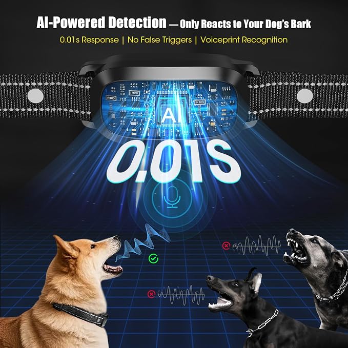 Smart AI Bark Collar for Large Medium Small Dogs, Anti Barking Device - Image 3