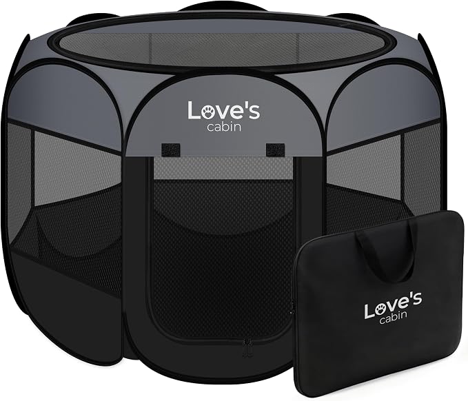 Love's cabin Pet Puppy Dog Playpen, Small Dog Tent Crates Cage Indoor/Outdoor by Lovescabin