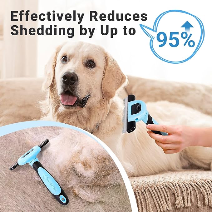 MIU COLOR Pet Grooming Brush, Deshedding Tool - Image 3