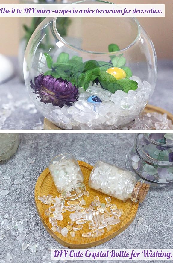 Clear Quartz Healing Crystal Chips Bulk Gemstones Sets Tumbled Crushed Stones - Image 4