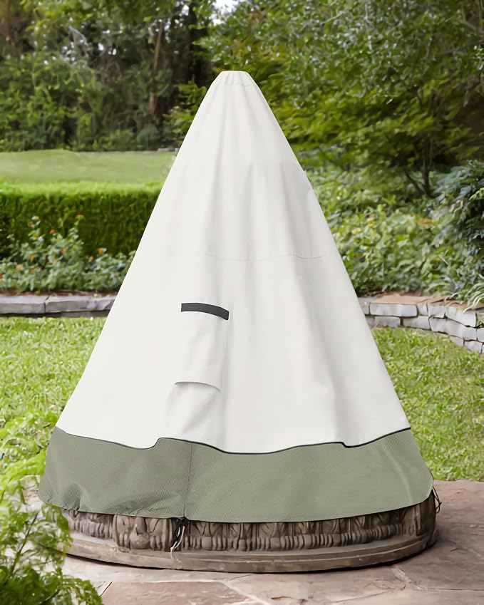 Bitubi Fountain Cover（48"x61"） 600D Oxford Cloth Garden Fountain Statue - Image 5