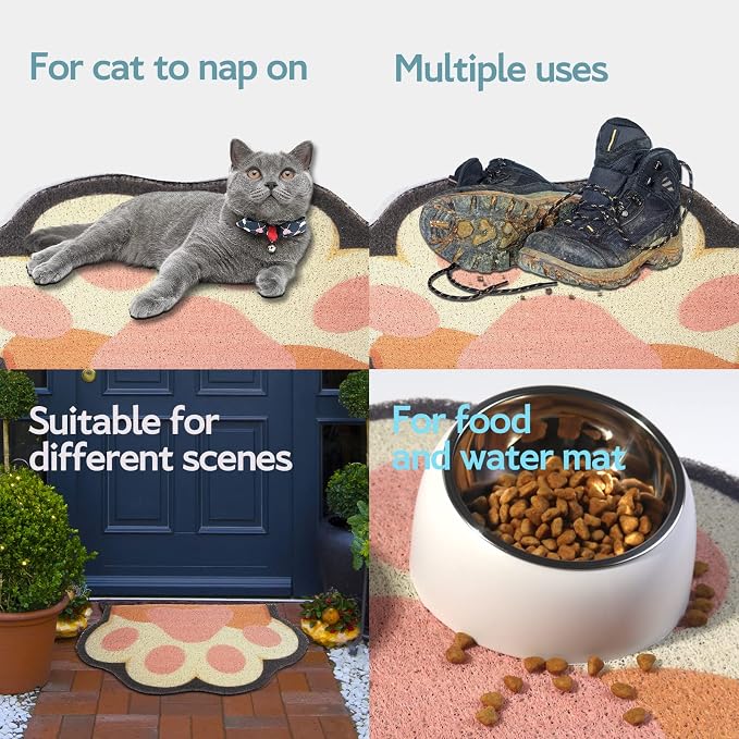 Cute Cat Litter Mat 24”x16”, Litter Box Mat, Litter Trapping Mat, Soft on Kitty - Image 6