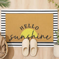 Tinideya 2 Pcs Summer Sunshine Door Mat Yellow Welcome Non Slip Coir Mats by Tinideya
