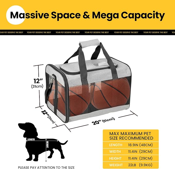 Dog Carrier Soft Sided, Large Cat Carrier - Image 2