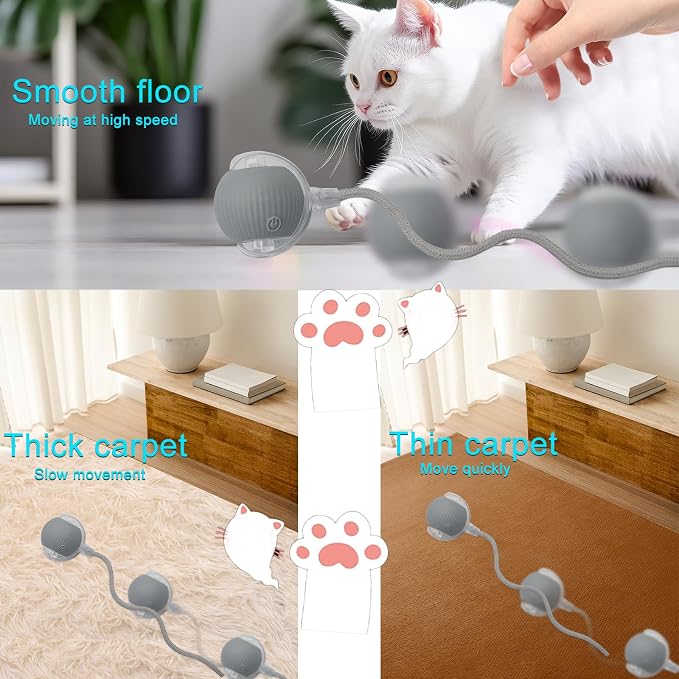 Interactive Cat Dog Toy Ball: Indoor Small Automatic Moving Smart Rolling Fun - Image 5