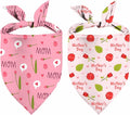 Mothers Day Dog Bandanas, 2 Pack Reversible Super Mom Pet Scarf by Unknown
