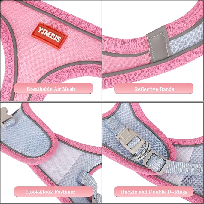 YIMEIS Dog Harness and Leash Set, No Pull Soft Mesh Pet Harness, Reflective - Image 3