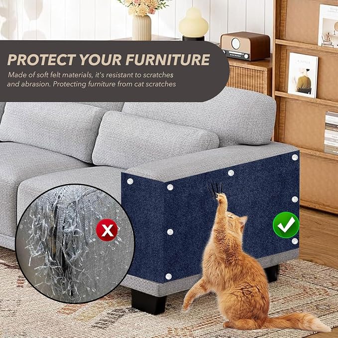 78.7"X15.8" Cat Scratching Mat, Self-Adhesive Cats Carpet, DIY Scratch - Image 3