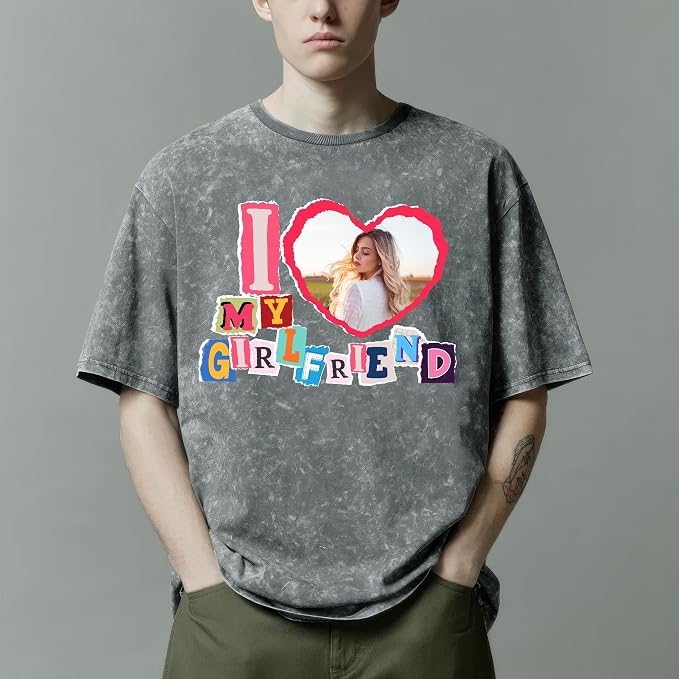 H-DEWALL Custom T Shirts Mineral Wash Tshirt Bootleg Rap Tee Customized Gifts - Image 3