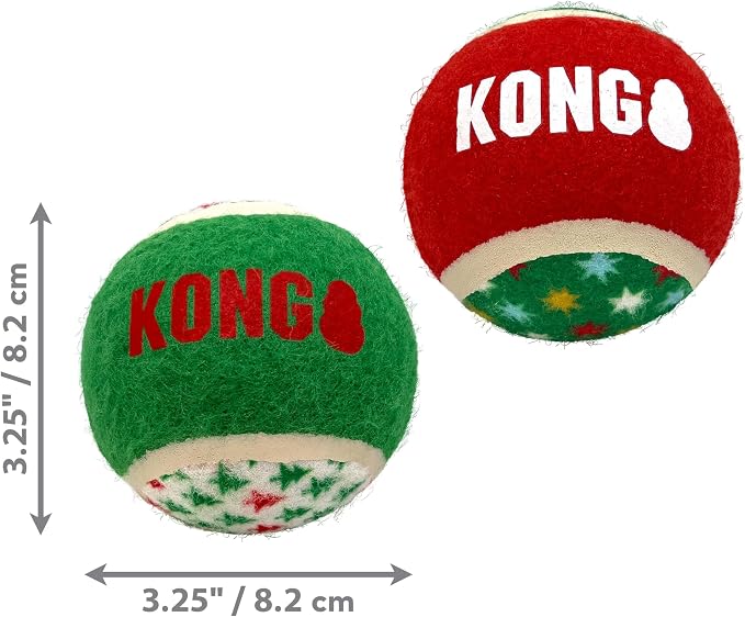 KONG Holiday Sport Balls 2-pk Assorted - Image 4