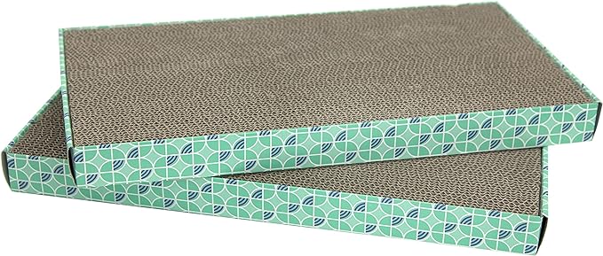 Kitty City Cat Scratcher– 2-Pack Durable Corrugated Cardboard Scratch Pads by KittyCity