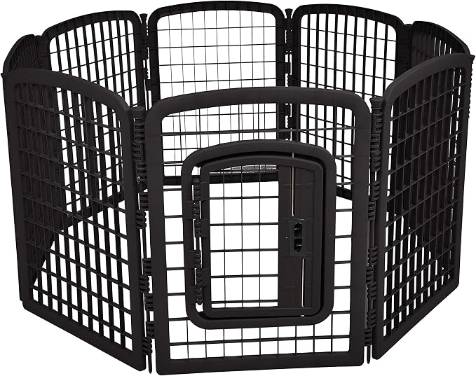 Amazon Basics 8-Panel Octagonal Plastic Dog Playpen, Portable Indoor/Outdoor by AmazonBasics