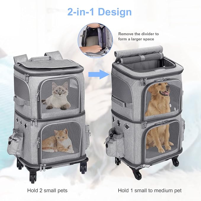 Double-Compartment Pet Carrier Backpack - Image 2