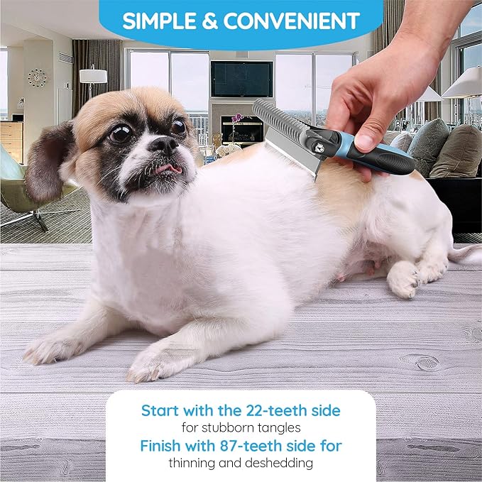 Dog Brush and Cat Brush – 2 Sided Pet Grooming Tool - Image 5