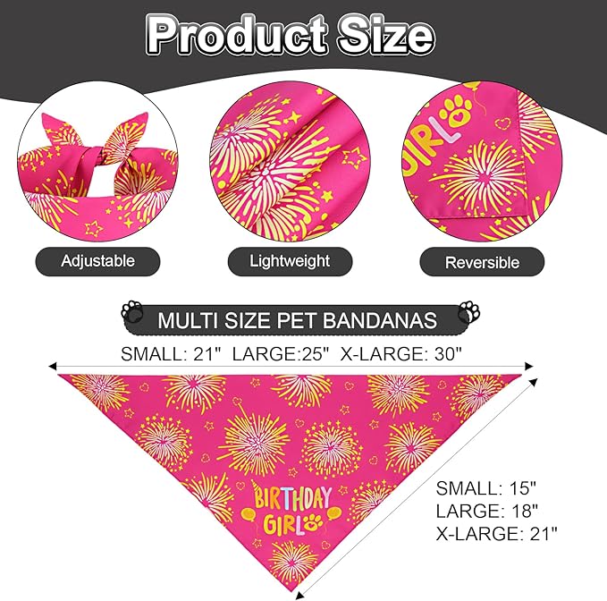 Dog Birthday Decorations Rose Pink, Dog Birthday Party Supplies - Image 4