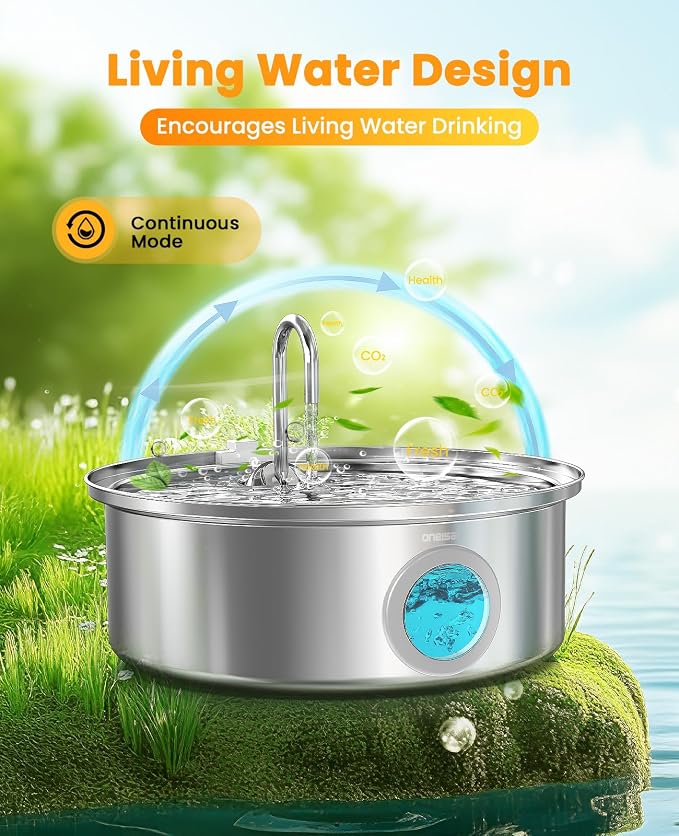 oneisall Dog Water Fountain for Large Dogs, 7L/230oz/1.8G Stainless Steel Dog - Image 5
