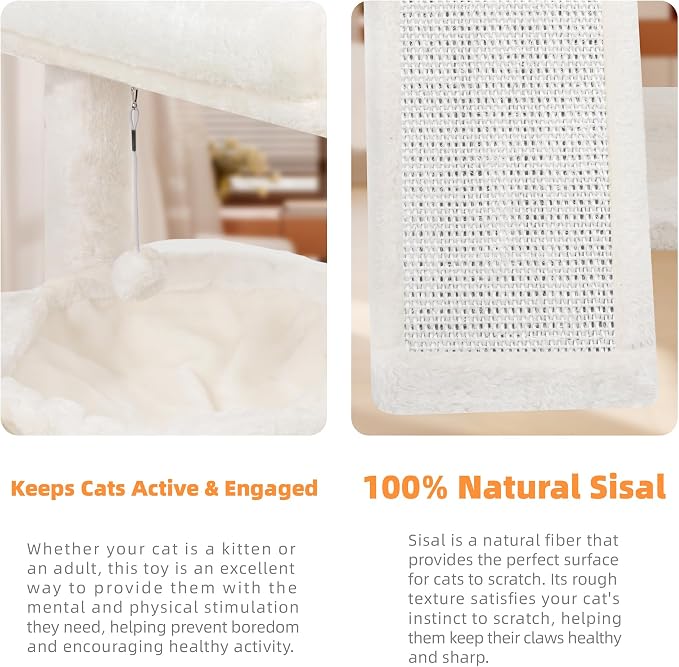 YOUPET Cat Tree with Cat Scratching Post - Image 6