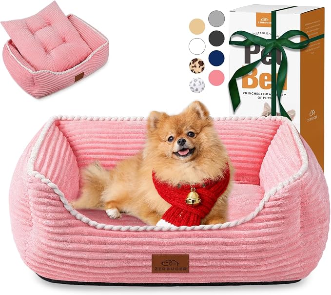 Orthopedic Dog Bed for Medium Dogs, Dog Sofa Beds Supportive Foam Pet Couch Bed by Zerbuger