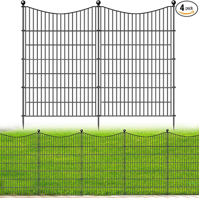 4 Panels No Dig Dog Fence Outdoor by OutdoorFence