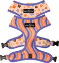 Lucy & Co. Purple with Coral Floral Wave, Cute Reversible Dog Harness Walking by LucyCo