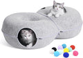 8-Shaped Large Cat Tunnel Bed for Indoor Cats, Infinite Circulation Peekaboo by LovIntry