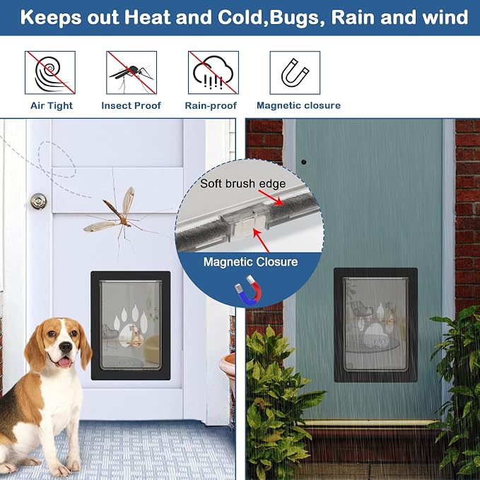 CEESC Dog Door for Pets Up to 45 lb, Weatherproof Pet Door for Cats and Dogs - Image 3