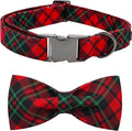 Dog Collar, Christmas Plaid Pet Collar Bow Holiday Bows Girl Boy Bow Dog by BoboRainbow