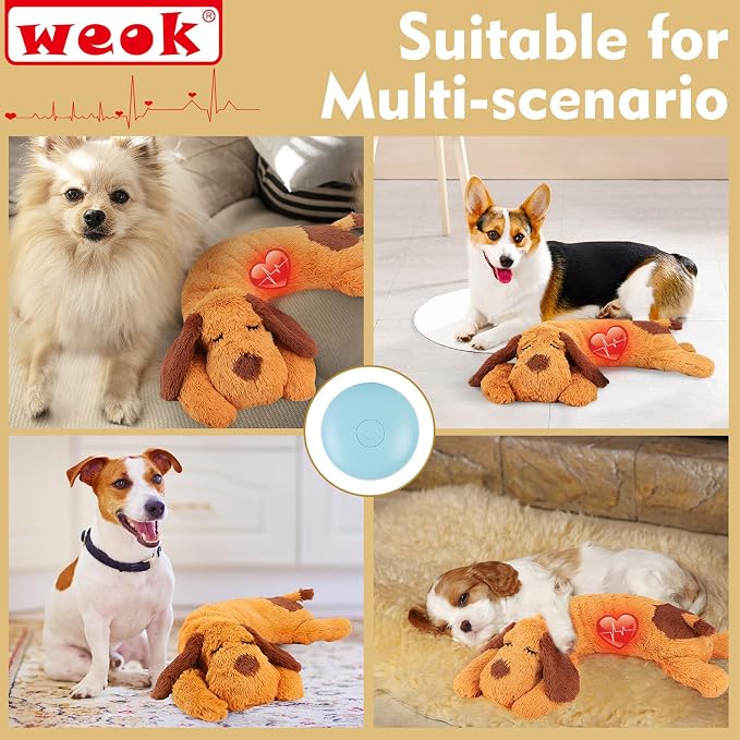 Heartbeat Puppy Toy, Comfort Cuddler Pillow, Dog Anxiety Relief Calming Aid - Image 2