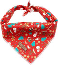 Lionet Paws Christmas Dog Bandana Washable Cotton Handkerchief Scarf Triangle by lionetpaws