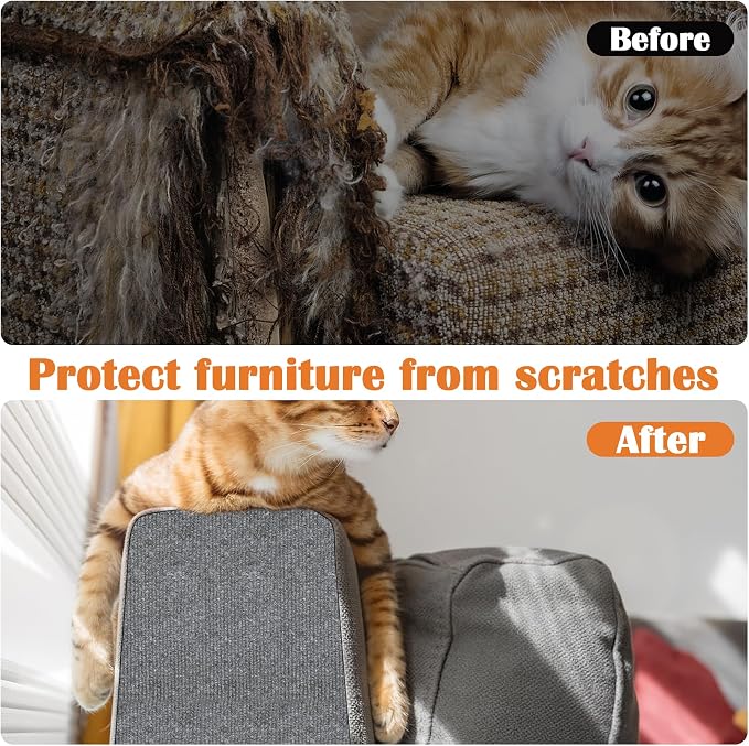 Cat Scratch Furniture Protector-100 x 15.8" Trimmable Self-Adhesive Cats Claws - Image 4