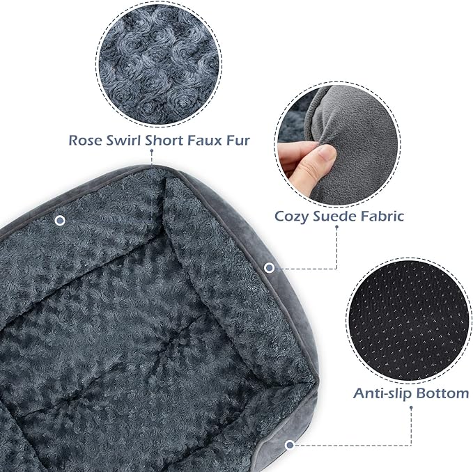 INVENHO XX-Large Dog Bed for Large Medium Small Dogs, Rectangle Washable Dog Bed - Image 4