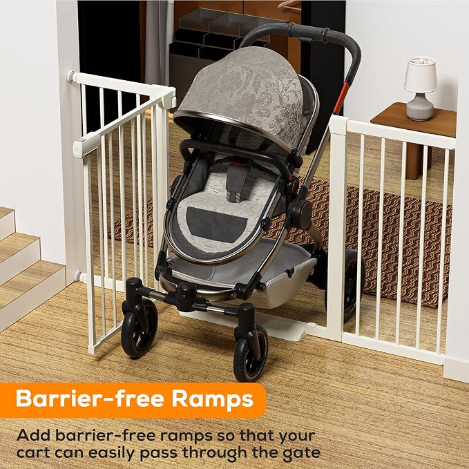 29.5-59.8" Magnetic Baby Gate for Stairs, Baby Safety Essentials, Auto Close - Image 4