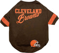 Pets First NFL Cleveland Browns Dog & Cat T-Shirt, Large. Football PET TEE by PETSFIRST