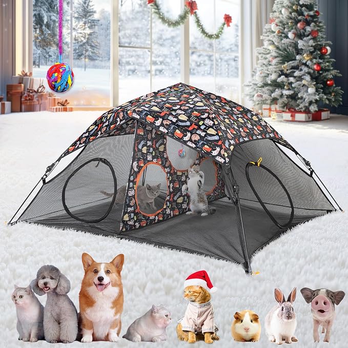 Outdoor Cat Play Tent for Indoors and Outdoors by ITENT