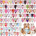 100 Pcs Donut Dog Bandanas Bulk Pet Bibs Colorful Triangle Scarf Donut Pet by Huhumy